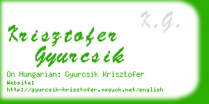 krisztofer gyurcsik business card